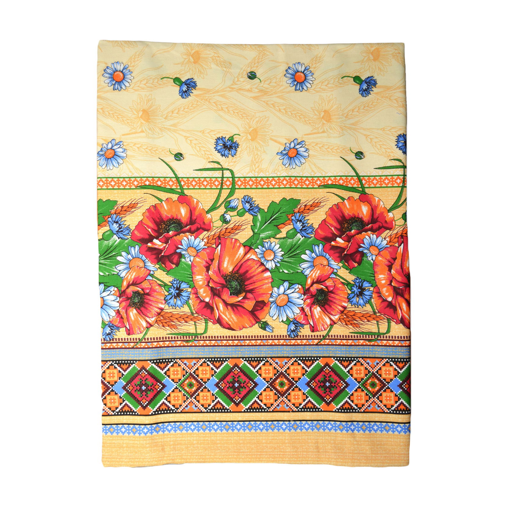 

Кухонна скатертина Home рогожка Line Маки та ромашки, 150*220 см (129269)