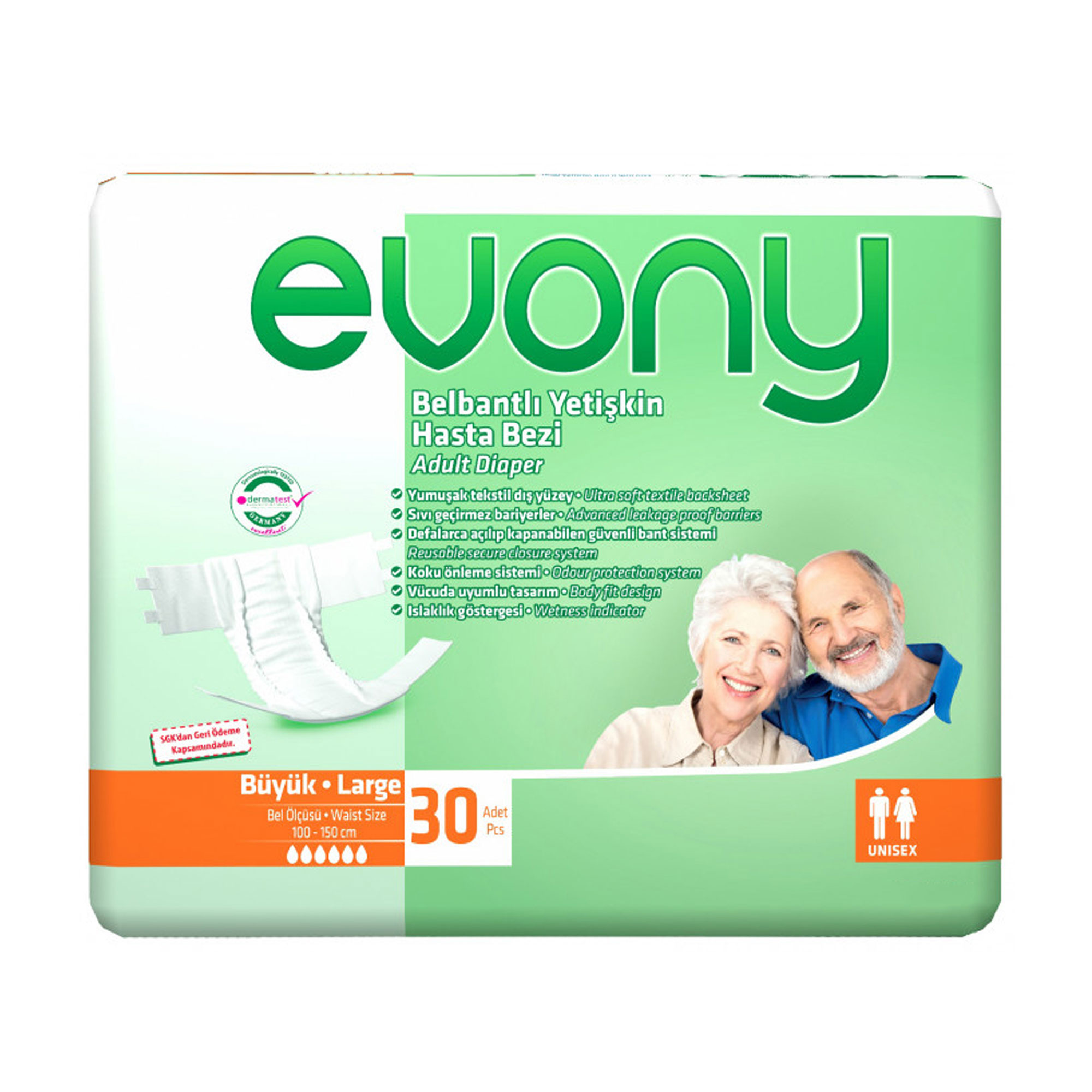 

Уцінка! Підгузки для дорослих Evony 3 Large, 30 шт