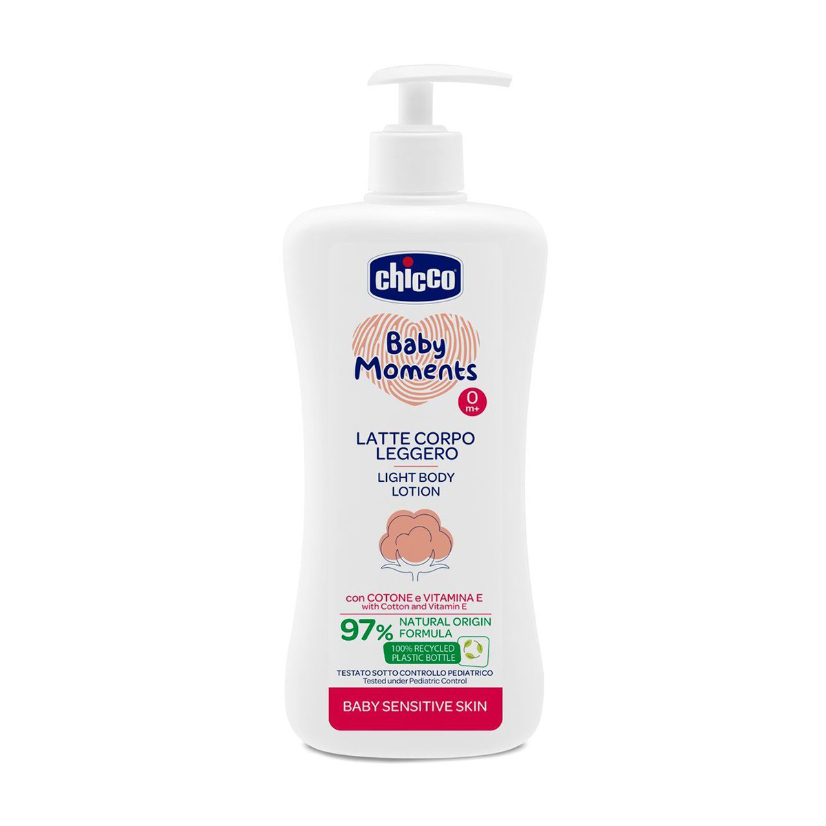 

Уцінка! Дитячий лосьйон для тіла Chicco Baby Moments Light Body Lotion від народження, для чутливої шкіри, 500 мл