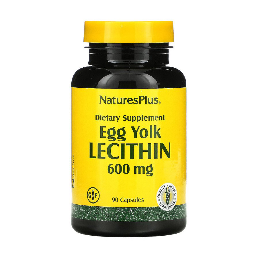 

Лецитин NaturesPlus з яєчного жовтка, 600 мг, 90 капсул