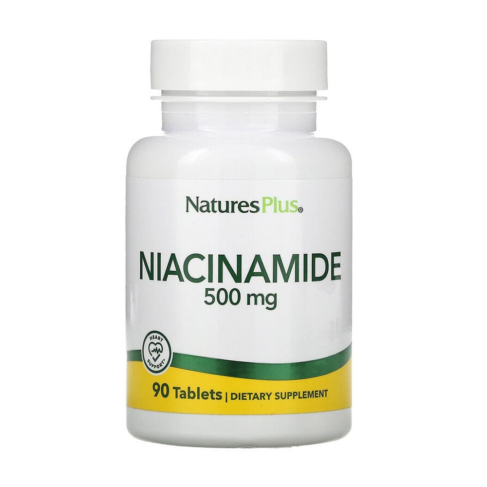 

Ніацинамід (B3) NaturesPlus Niacinamide 500 мг, 90 таблеток