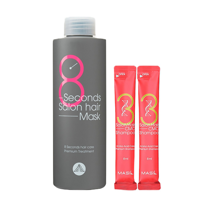 Набір для відновлення волосся Masil 8 Seconds Salon Hair Set з кератином та колагеном (шампунь, 350 мл + маска, 2*8 мл)