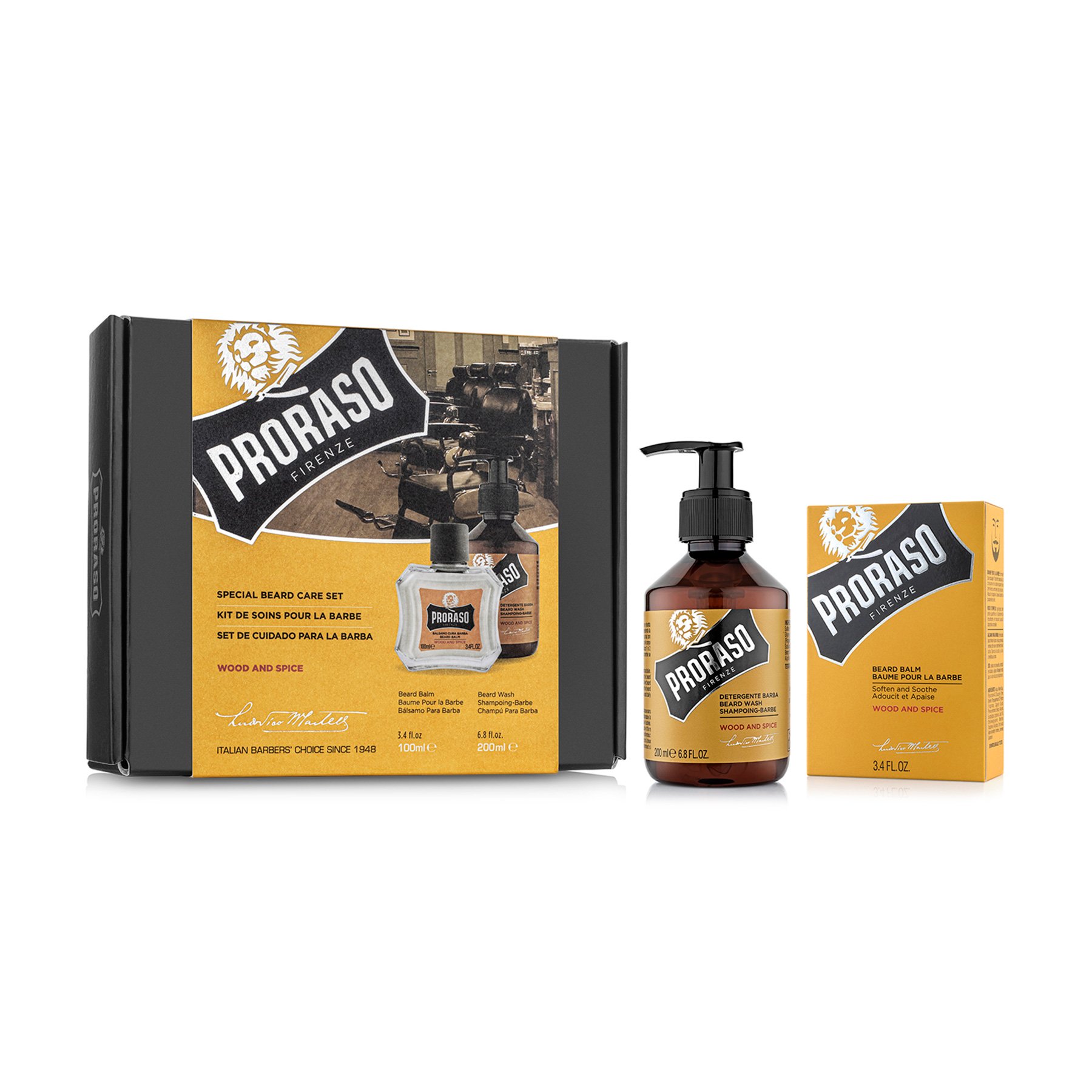 

Подарунковий набір для догляду за бородою Proraso Wood and Spice (шампунь для бороди, 200 мл + бальзам по догляду за бородою, 100 мл)