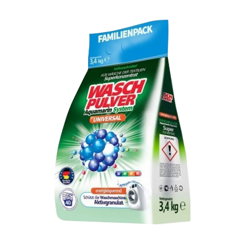 

Уцінка! Пральний порошок Wasch Pulver Universal, 40 циклів прання, 3.4 кг