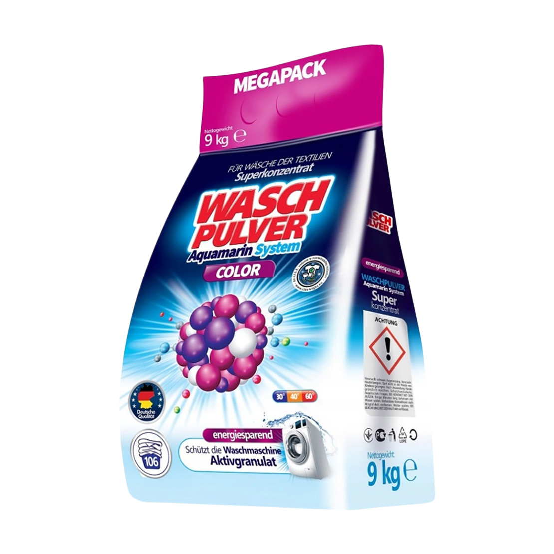 

Пральний порошок Wasch Pulver Color, 106 циклів прання, 9 кг