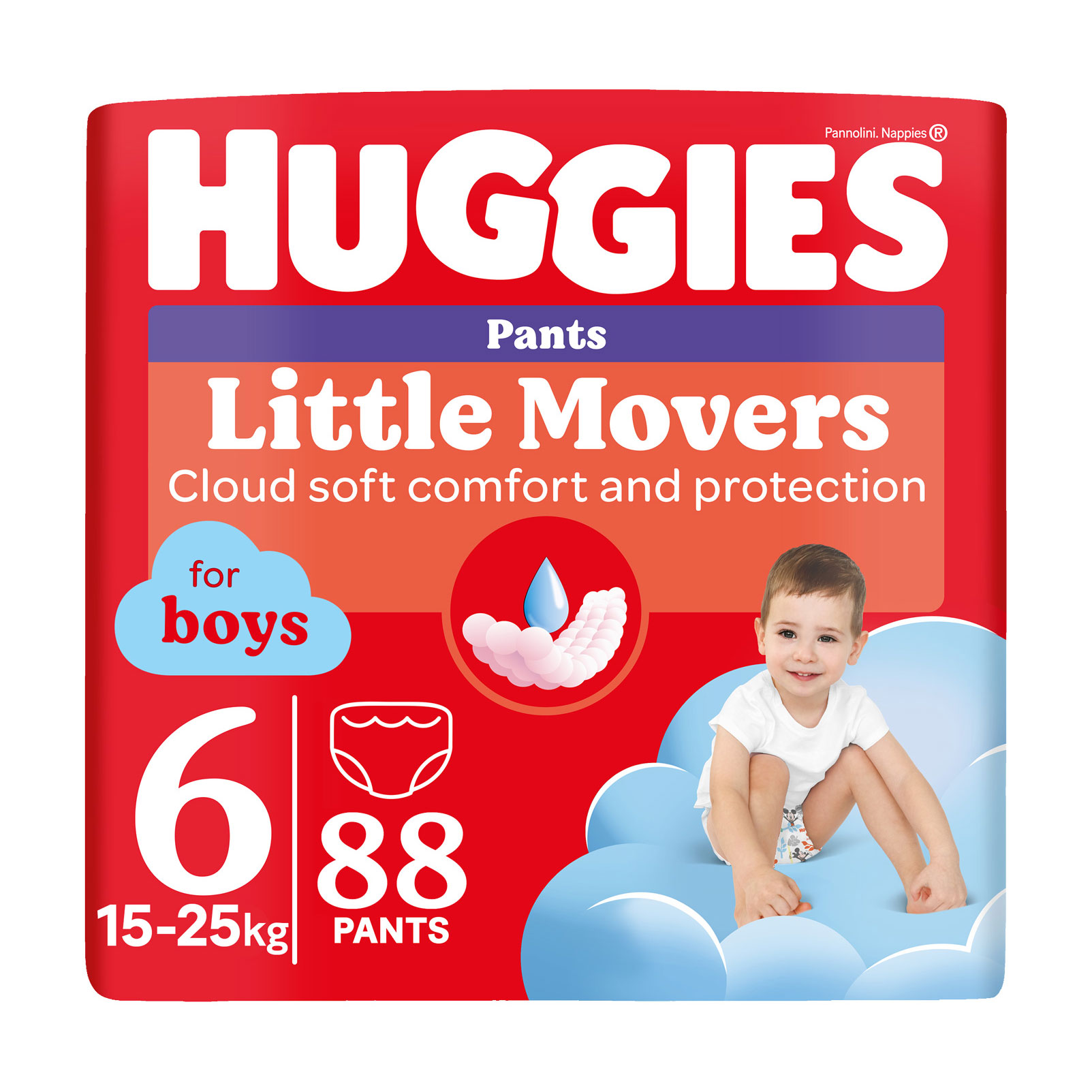 

Уцінка! Підгузки-трусики Huggies Pants M-Pack для хлопчиків, розмір 6 (15-25 кг), 88 шт