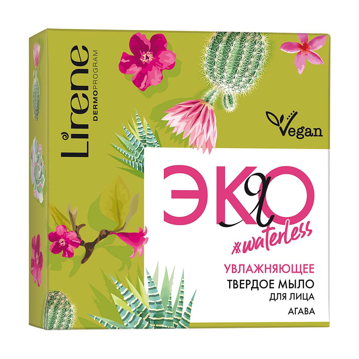 

Зволожувальне мило для обличчя Lirene Еко Waterless, 50 г