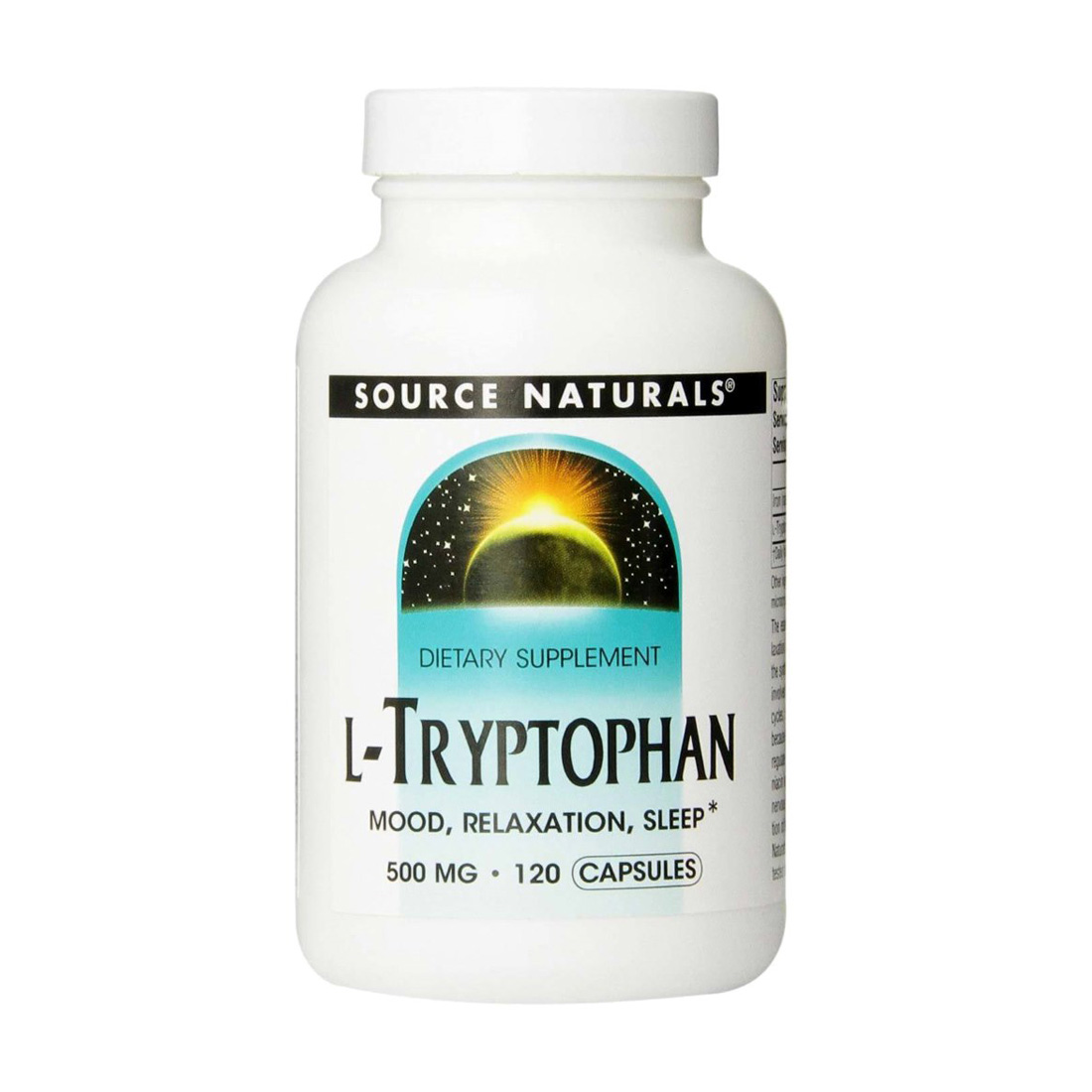 

L-Триптофан Source Naturals L-Tryptophan 500 мг, 120 капсул