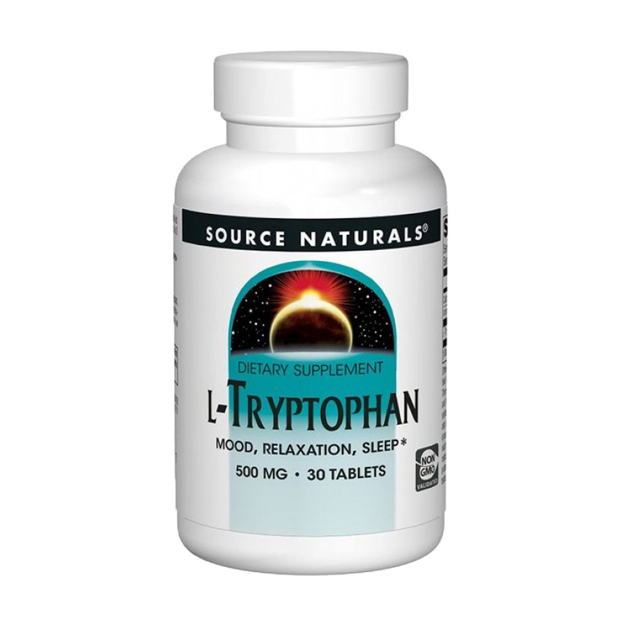 

L-Триптофан Source Naturals L-Tryptophan 500 мг, 30 таблеток