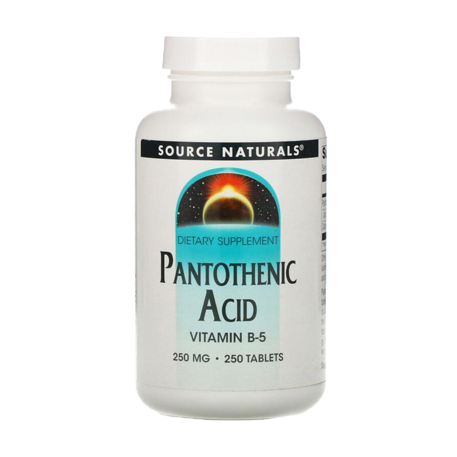 

Пантотенова кислота (Вітамін B5) Source Naturals Pantothenic Acid 250 мг, 250 таблеток