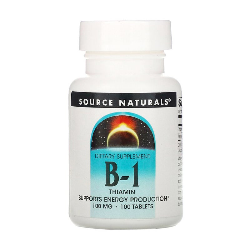

Вітамін B1 Тіамін Source Naturals Vitamin B1 Thiamin 100 мг, 100 таблеток