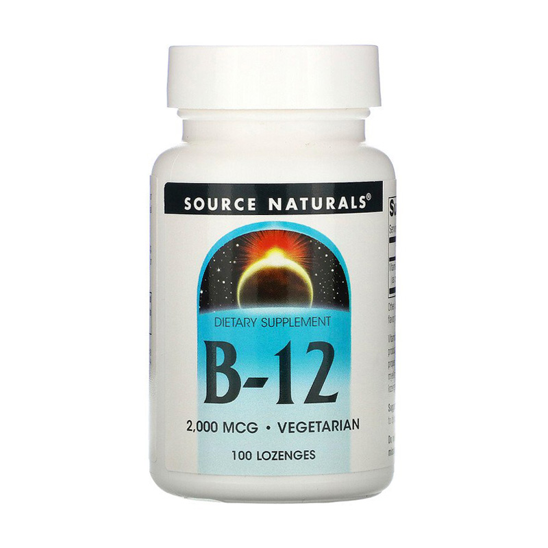 

Вітамін B12 Source Naturals B12, 2000 мкг, 100 льодяників