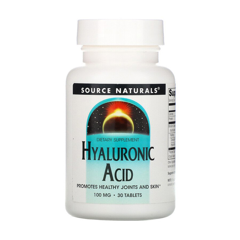 

Уцінка! Гіалуронова кислота Source Naturals Hyaluronic Acid 100 мг, 30 таблеток