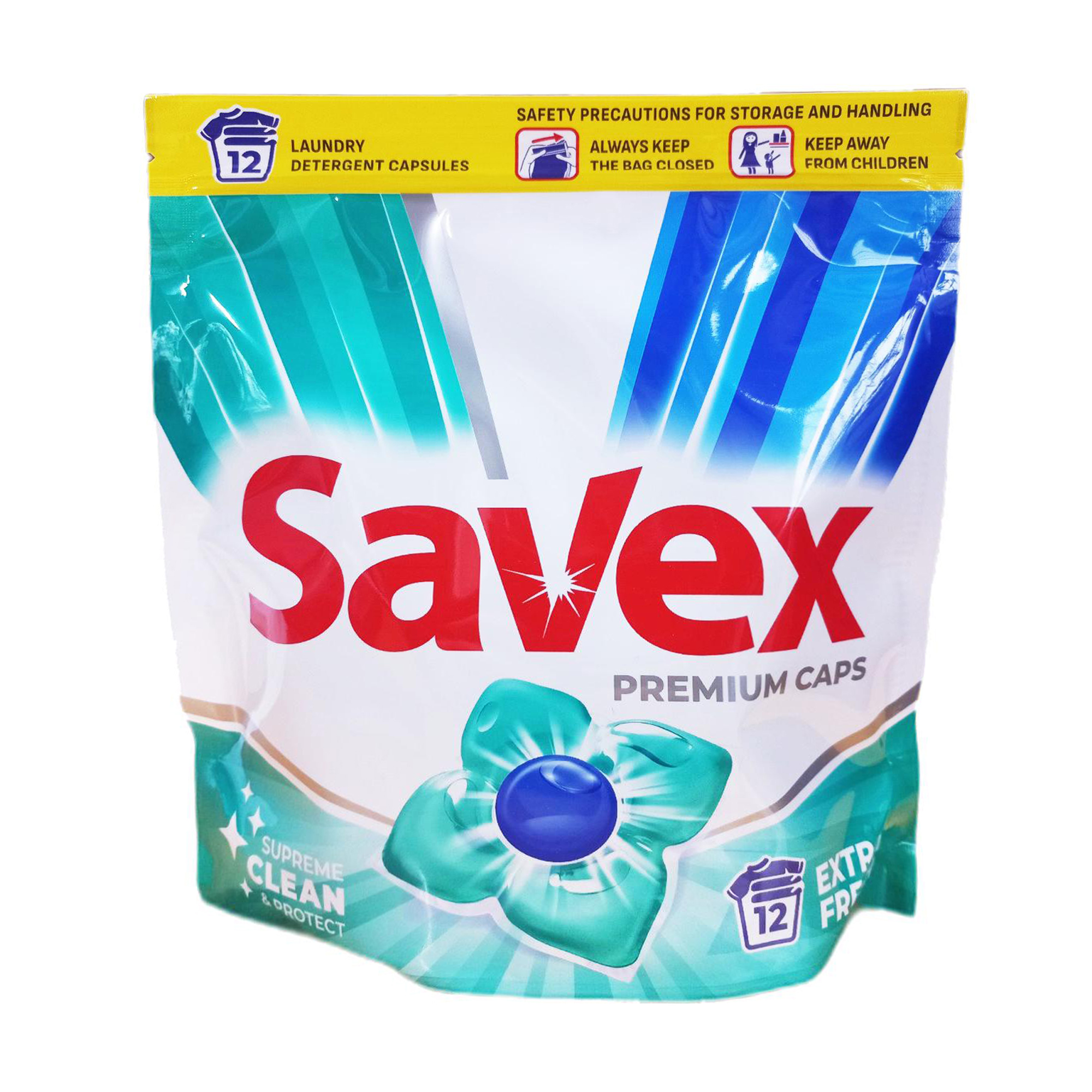 

Капсули для прання Savex Super Caps Extra Fresh, 12 циклів прання, 12 шт