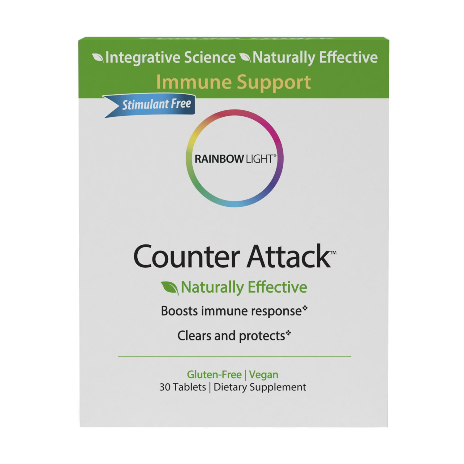 

Підтримка імунітету Rainbow Light Counter Attack Naturally Effective, 30 таблеток