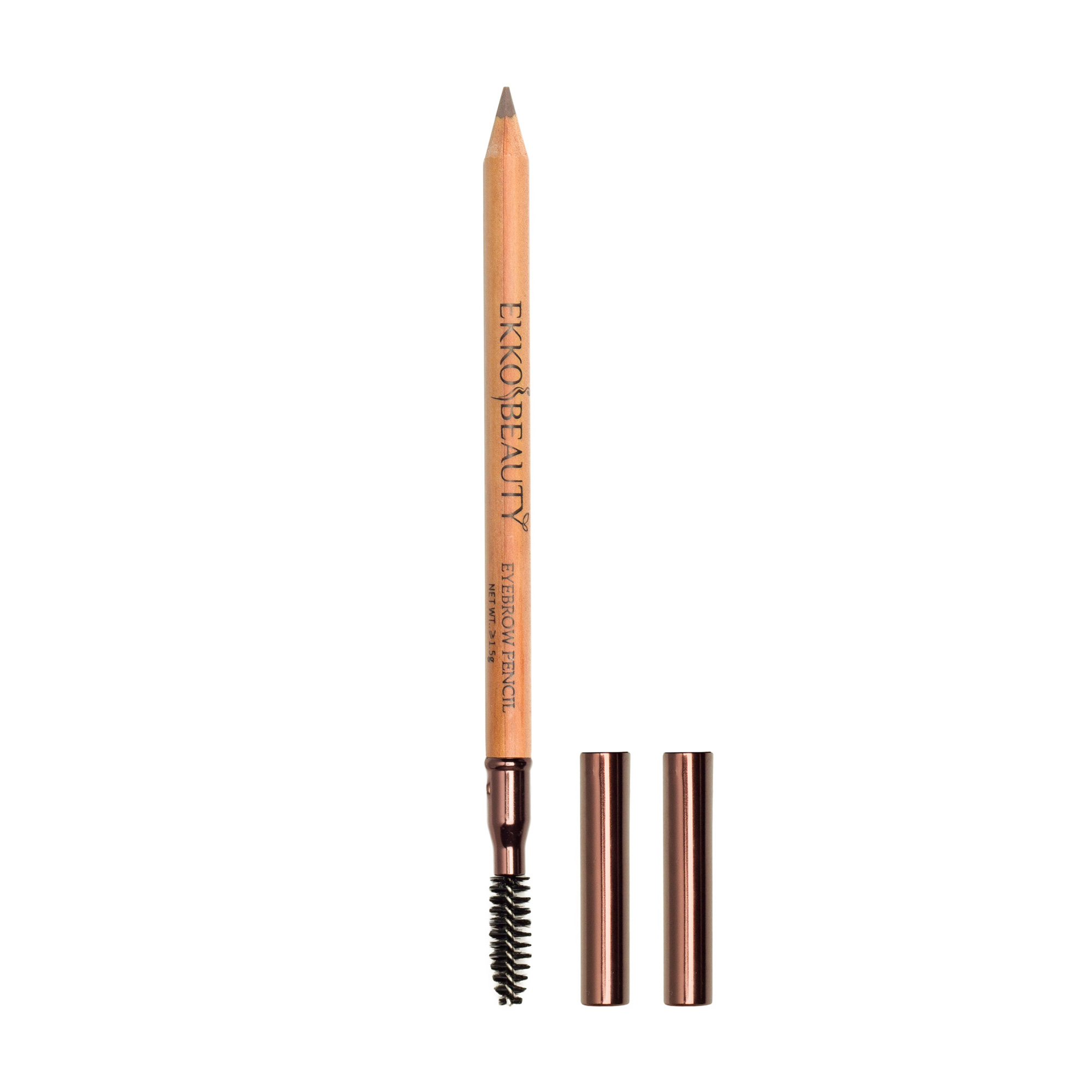 

Уцінка! Стійкий восковий олівець для брів Ekkobeauty Eyebrow Pencil зі щіточкою Light Brown, 1.5 г