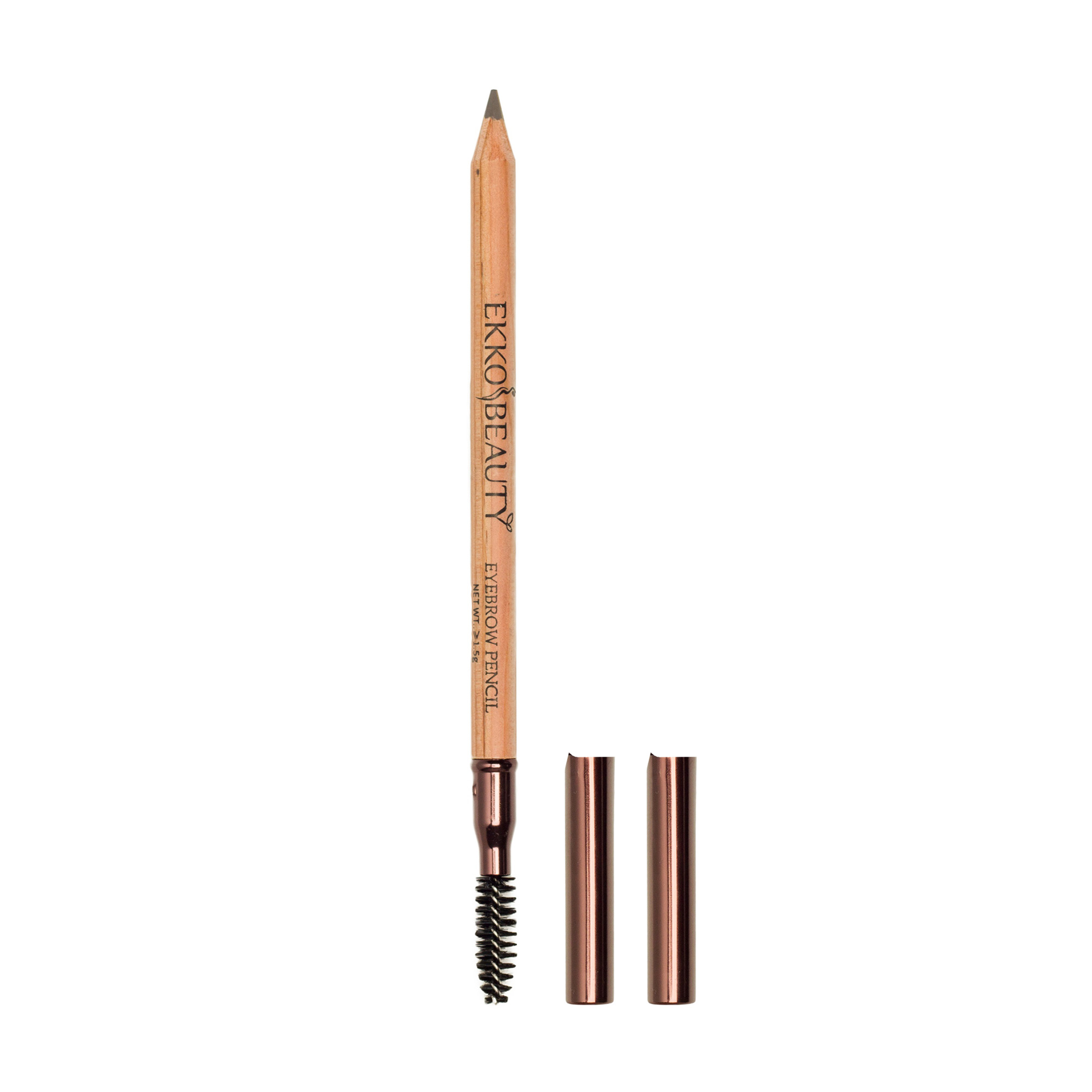 

Стійкий восковий олівець для брів Ekko Beauty Eyebrow Pencil із щіточкою Grey Brown, 1.5 г