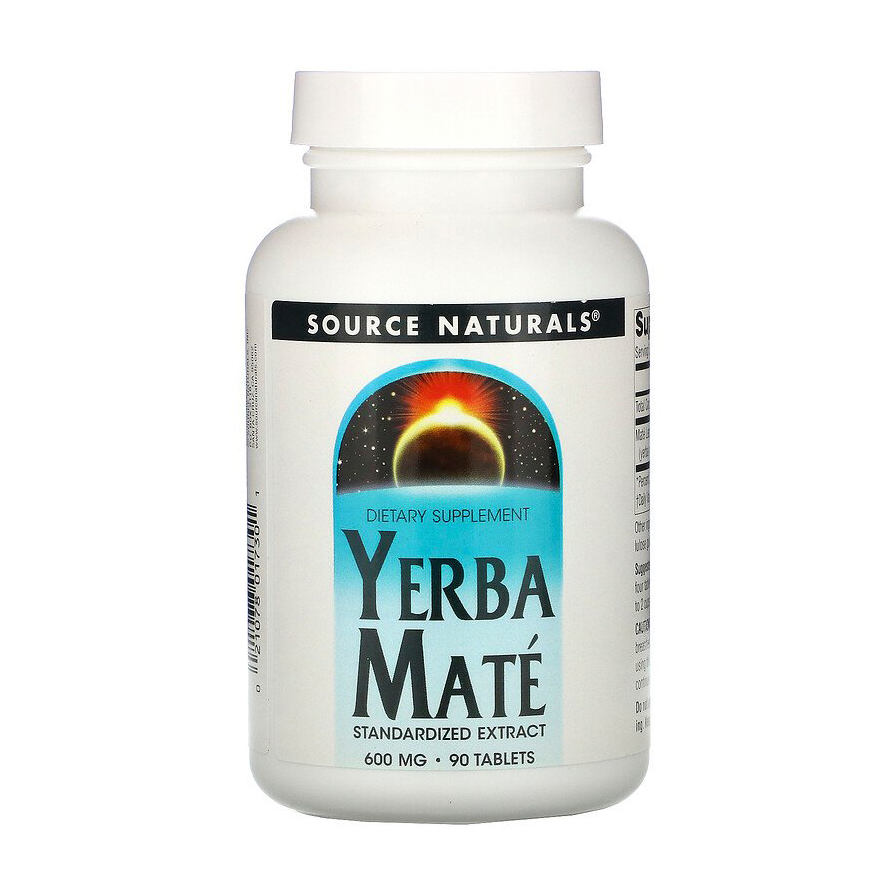 

Парагвайський чай мате Source Naturals Yerba Mate 600 мг, 90 таблеток