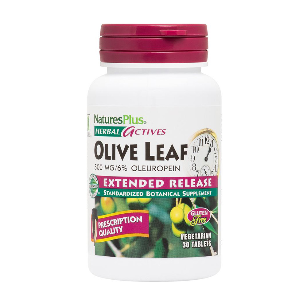 

Оливкові листя повільного вивільнення NaturesPlus Herbal Actives Olive Leaf 500 мг, 30 таблеток