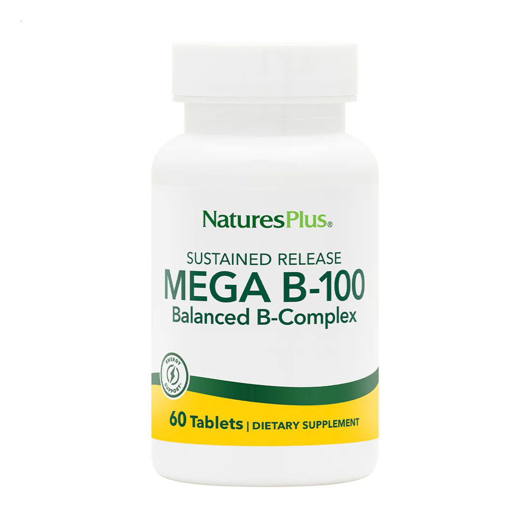 

В-Комплекс зі сповільненим вивільненням NaturesPlus Mega B-100, 60 таблеток