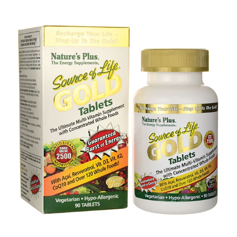 

Мультивітаміни NaturesPlus Source Of Life Gold Multi-Vitamin, 90 таблеток