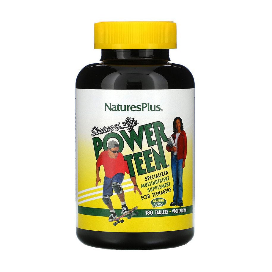 

Уцінка! Мультивітаміни для підлітків NaturesPlus Source Of Life Power Teen, 180 таблеток