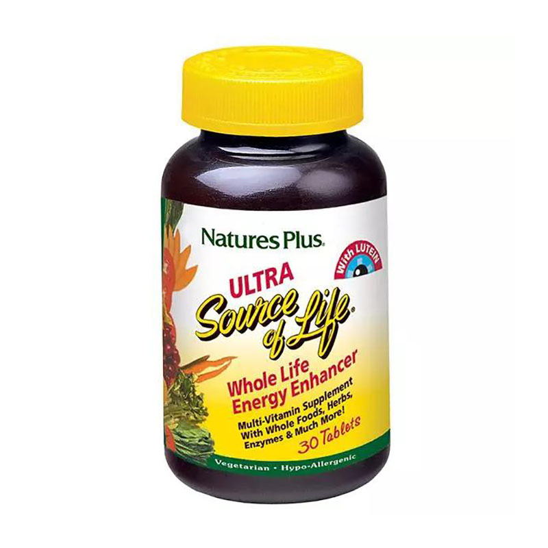 

Мультівітаміни NaturesPlus Ultra Source Of Life Multi-Vitamin з лютеїном, 30 таблеток