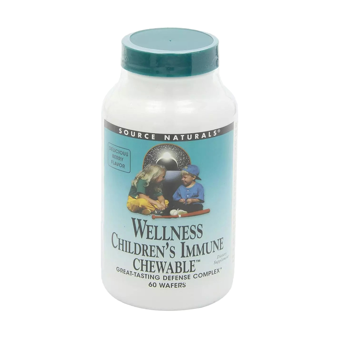 

Підтримка імунної системи для дітей Source Naturals Wellness з ягідним смаком, 60 жувальних цукерок