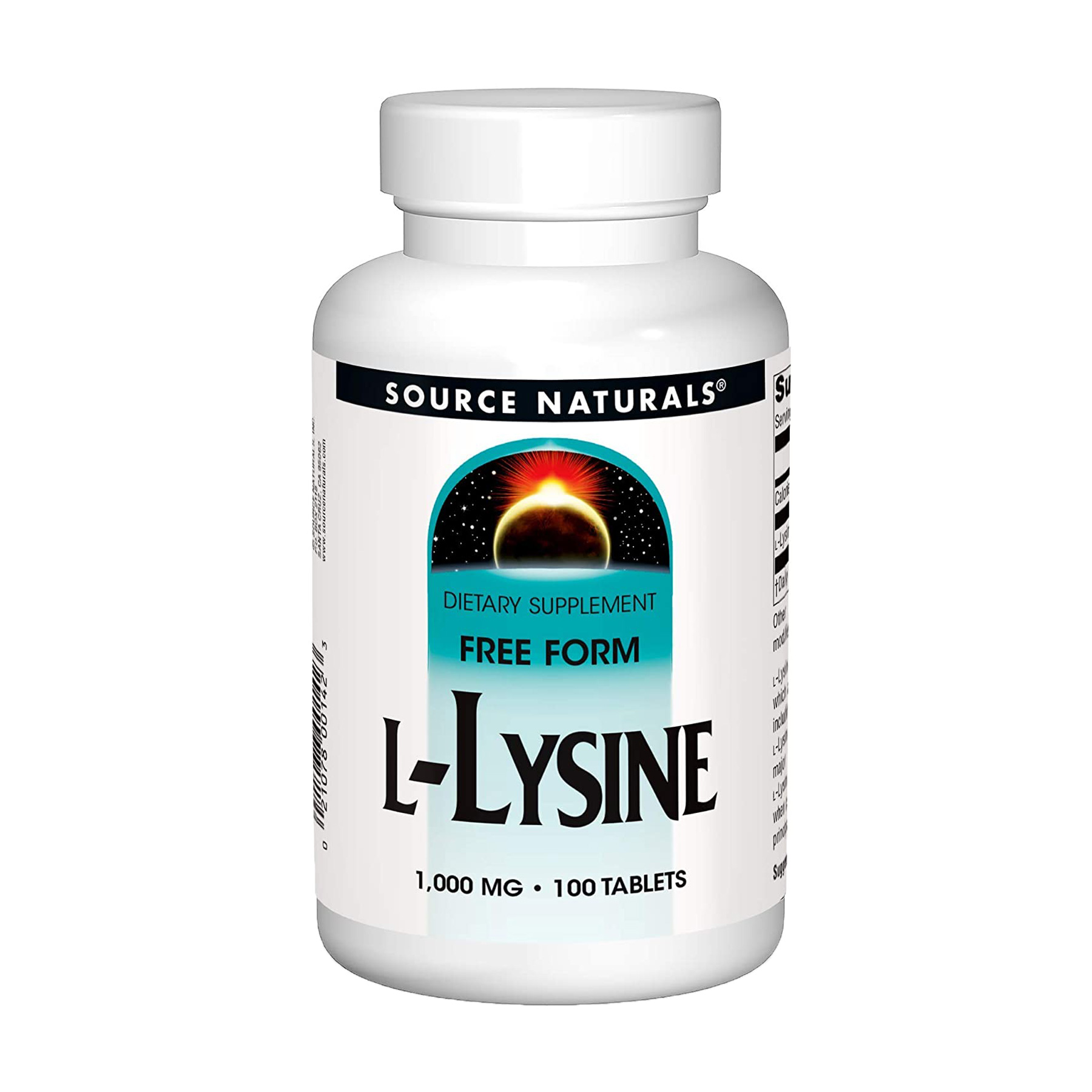 

L-Лізин Source Naturals L-Lysine 1000 мг, 100 таблеток