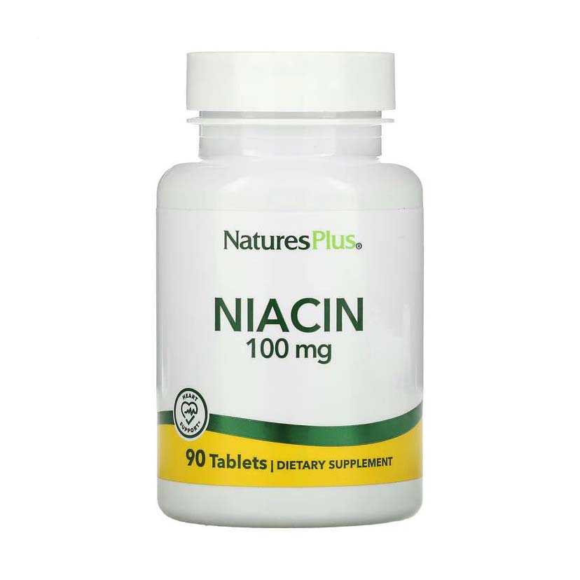 Ніацин (B3) NaturesPlus Niacin 100 мг, 90 таблеток