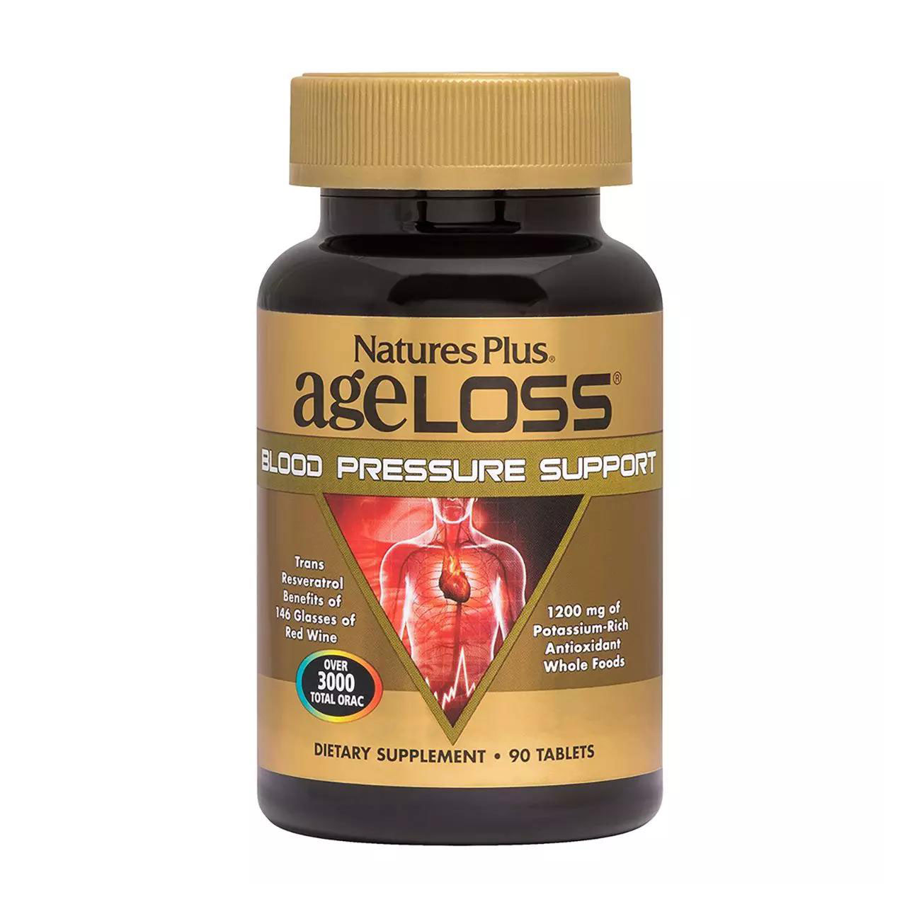 

Уцінка! Підтримка кров'яного тиску NaturesPlus AgeLoss Blood Pressure Support, 90 таблеток