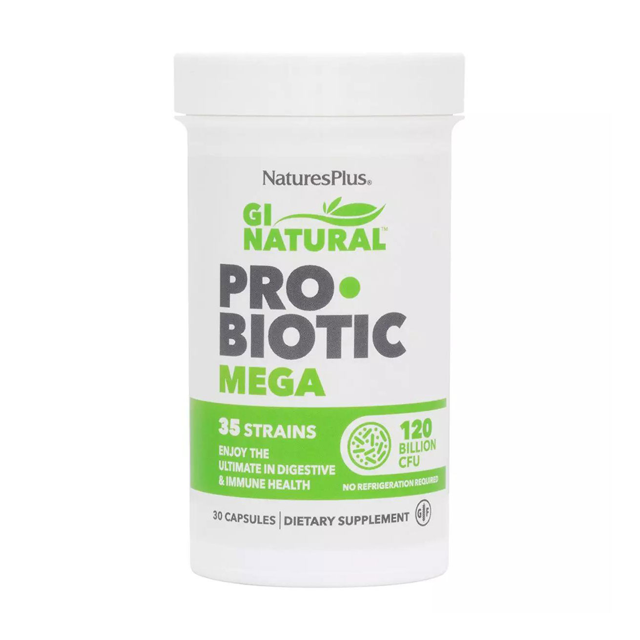 

Уцінка! Пробіотики NaturesPlus GI Natural Probiotic Mega 120 млрд КУО, 30 капсул