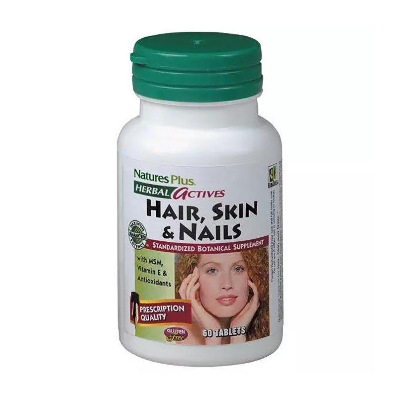 

Комплекс Волосся, шкіра та нігті NaturesPlus Herbal Actives Hair, Skin & Nails, 60 таблеток