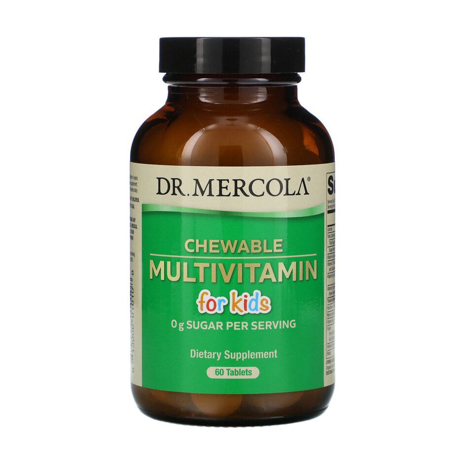 Мультивітаміни для дітей Dr. Mercola Chewable Multivitamin for Kids, 60 жувальних таблеток