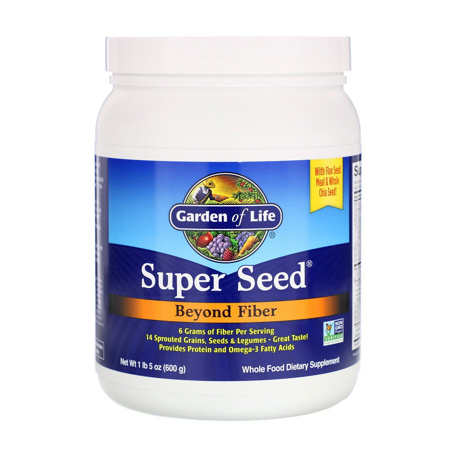

Суміш клітковини Garden of Life Super Seed Beyond Fiber в порошку, 600 г
