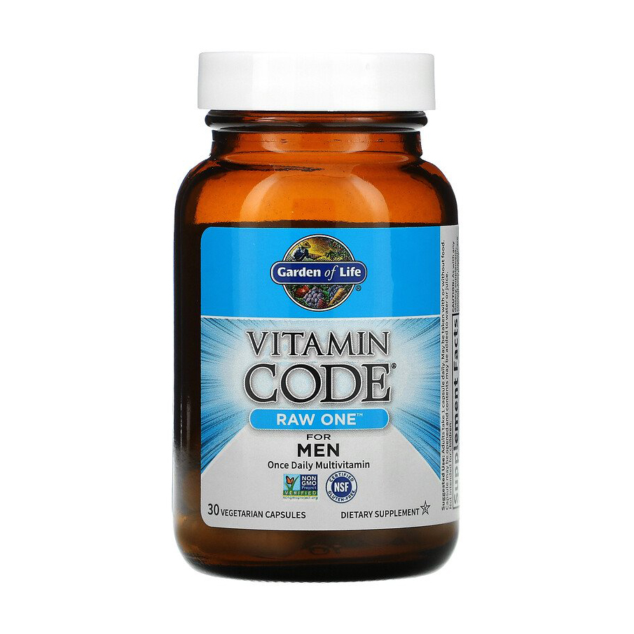 

Мультивітаміни для чоловіків Garden of Life Vitamin Code Raw One for Men, 30 капсул