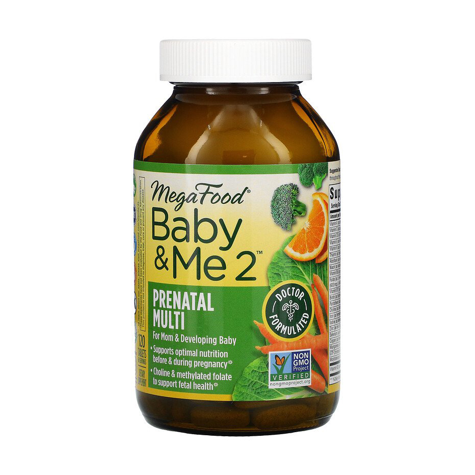 

Вітаміни для вагітних MegaFood Baby & Me 2 Prenatal Multi, 120 таблеток