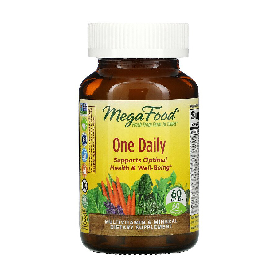 

Мультивітаміни та мінерали MegaFood One Daily Multivitamin & Mineral, 60 таблеток