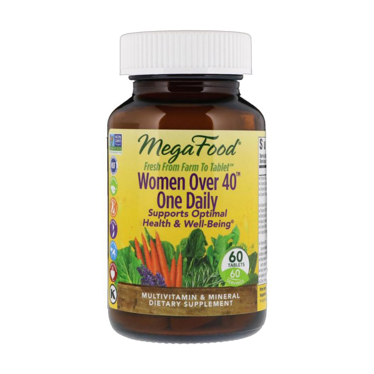 

Мультивітаміни для жінок MegaFood Women Over 40 One Daily, 60 таблеток