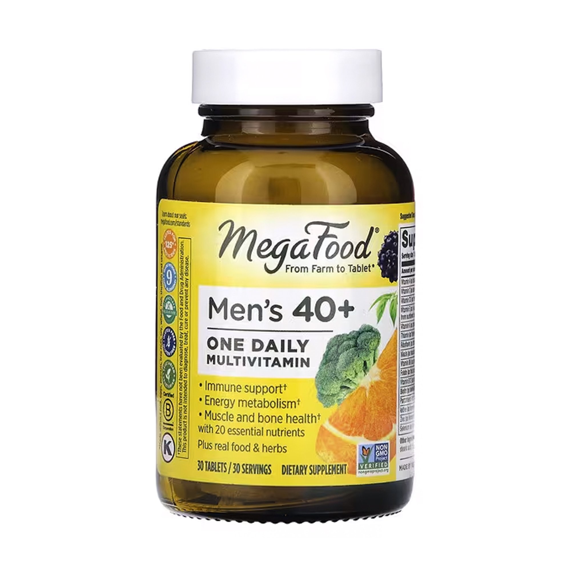 

Мультивітаміни та мінерали для чоловіків MegaFood Men Over 40 One Daily, 30 таблеток