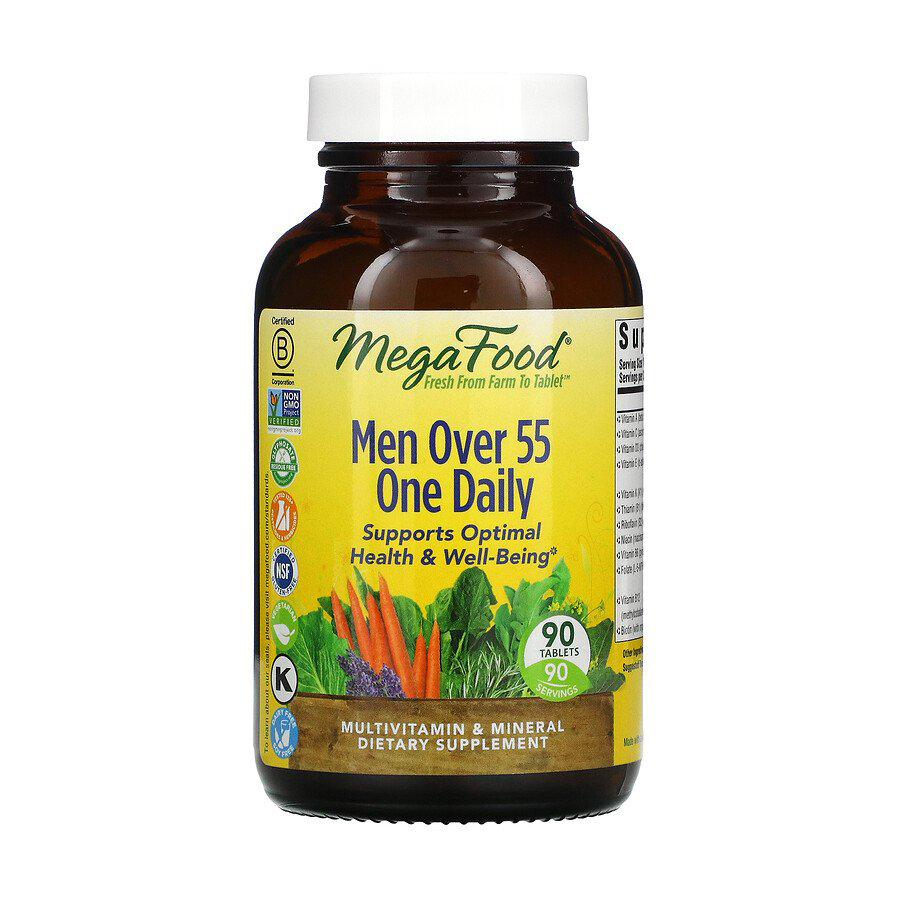 

Мультивітаміни та мінерали для чоловіків MegaFood Men Over 55 One Daily, 90 таблеток