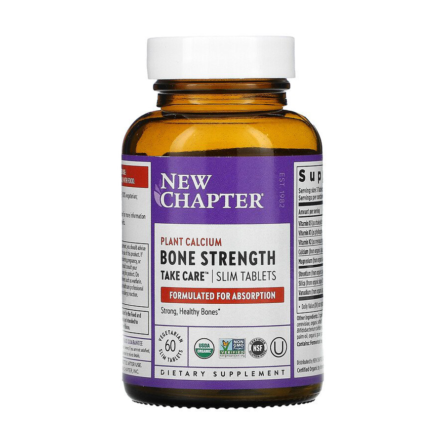 

Комплекс для зміцнення кісток New Chapter Bone Strength Take Care, 60 тонких таблеток