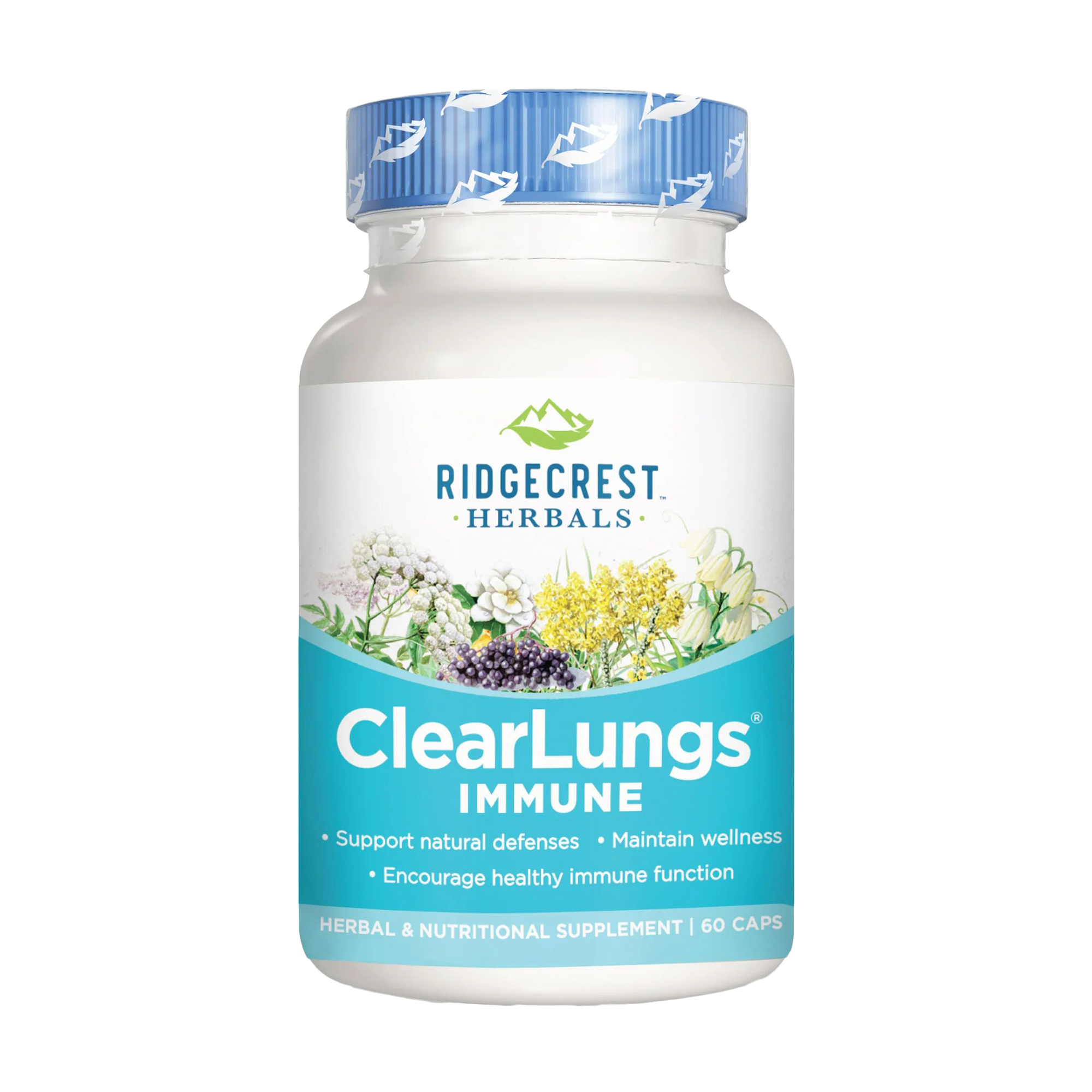 

Комплекс для підтримки імунної системи Ridgecrest Herbals Clear Lungs Immune, 60 капсул
