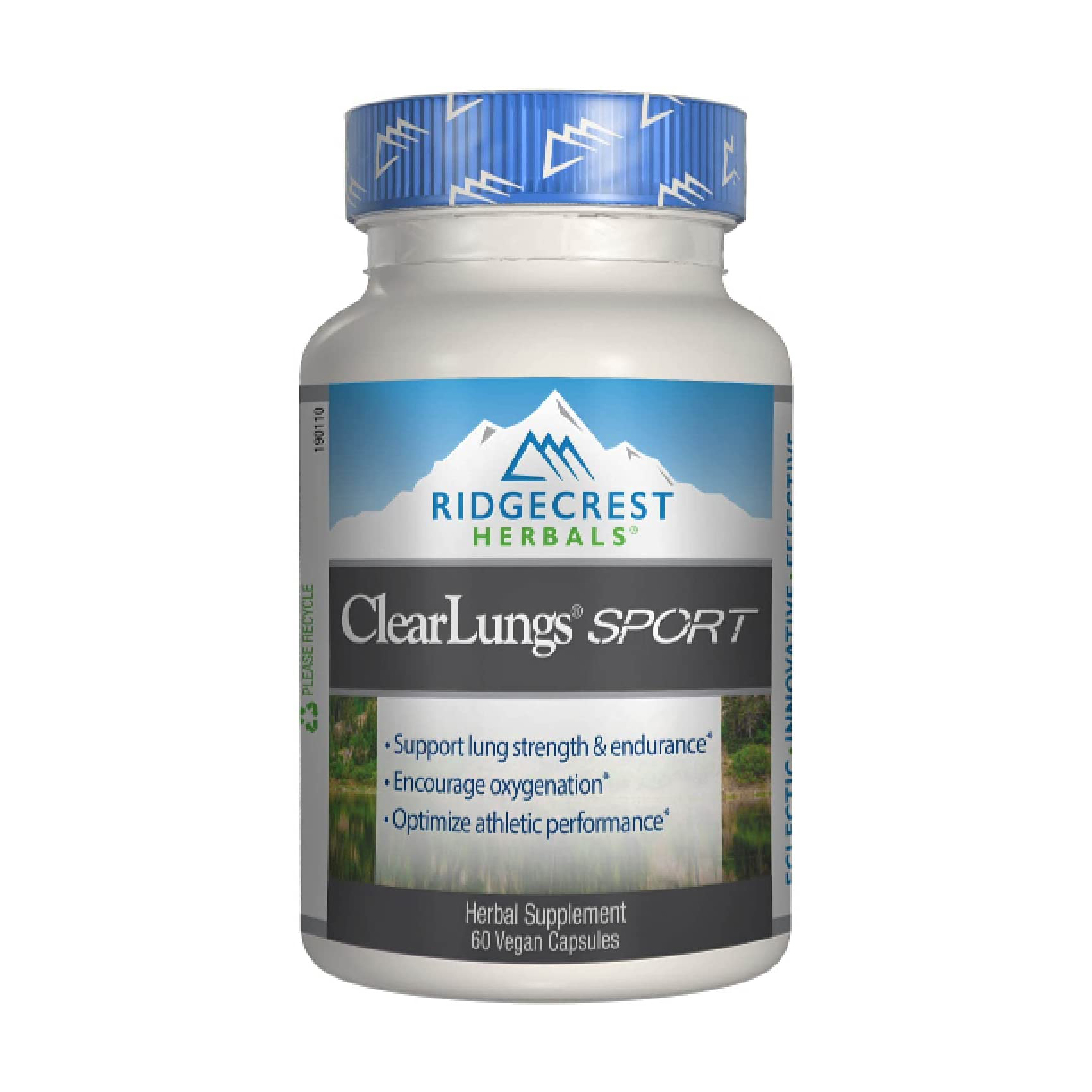 

Комплекс для підтримки легенів спортсменів Ridgecrest Herbals ClearLungs Sport, 60 капсул
