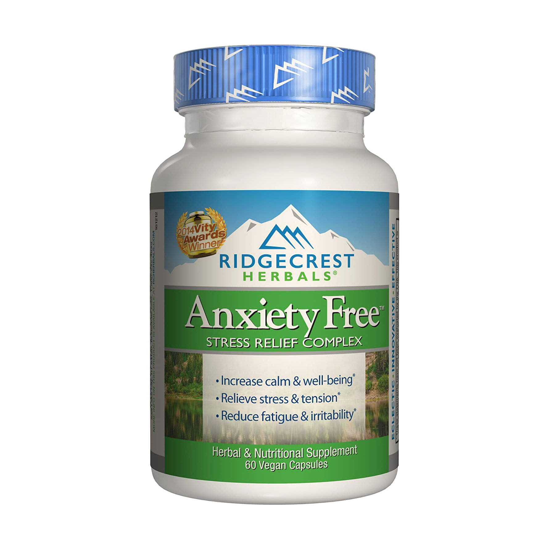 

Уцінка! Комплекс проти тривожності Ridgecrest Herbals Anxiety Free, 60 капсул