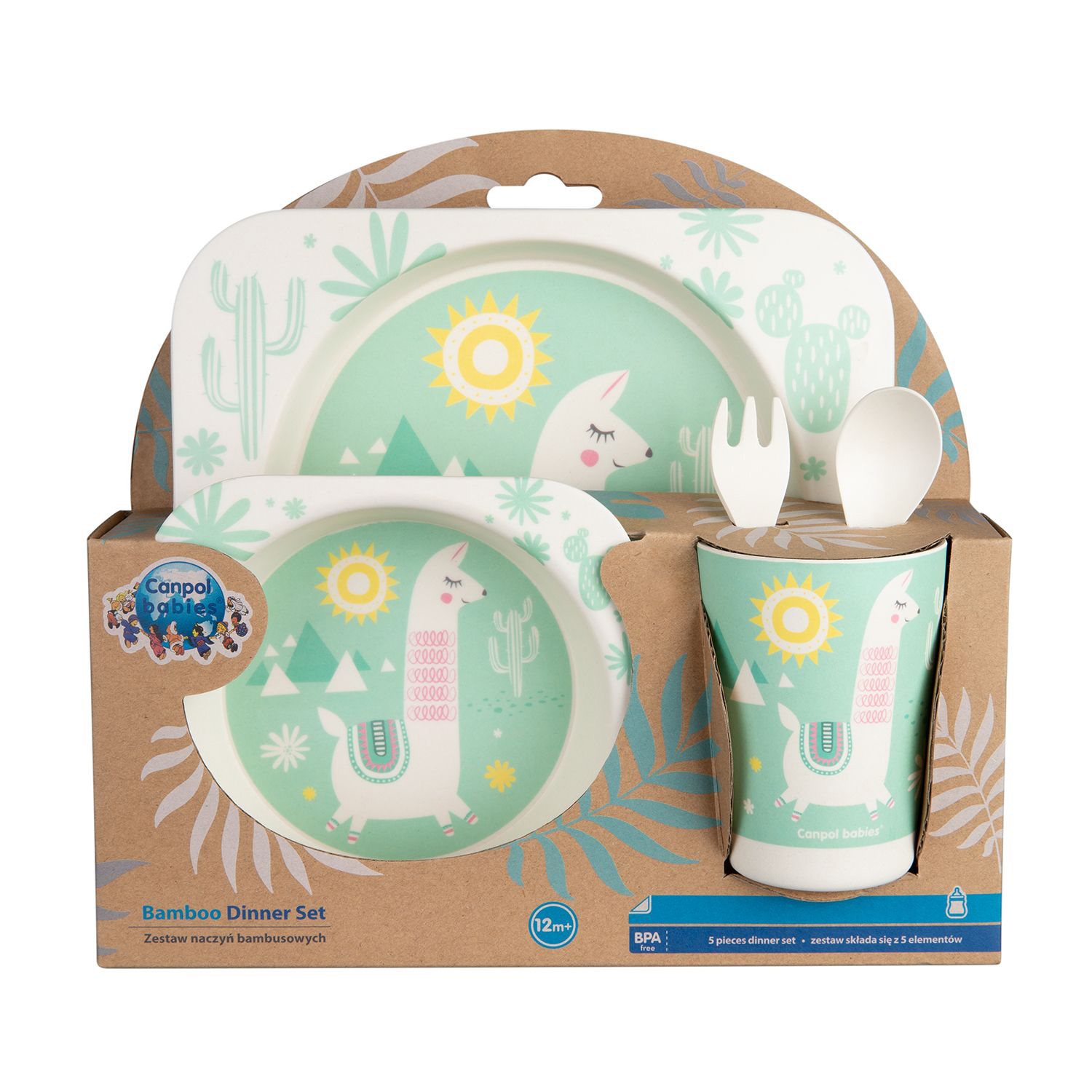 

Уцінка! Бамбуковий набір посуду Canpol Babies Lama бірюзовий, від 1 року, 5 шт (9/213)