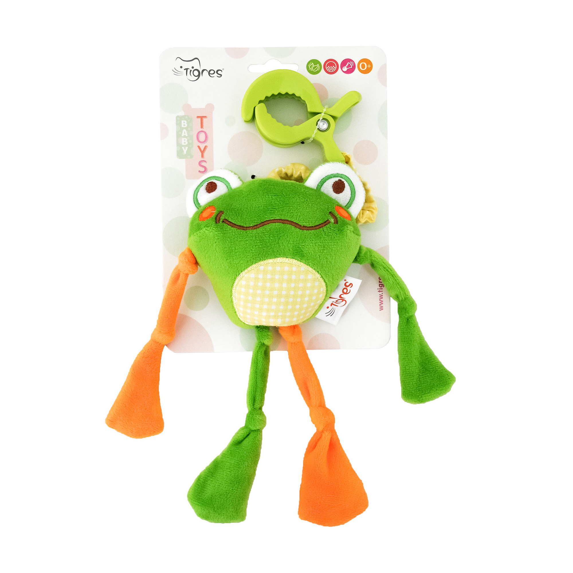 

М'яка іграшка Tigres Веселі малюки, Жабеня, від народження (ІГ-0142)
