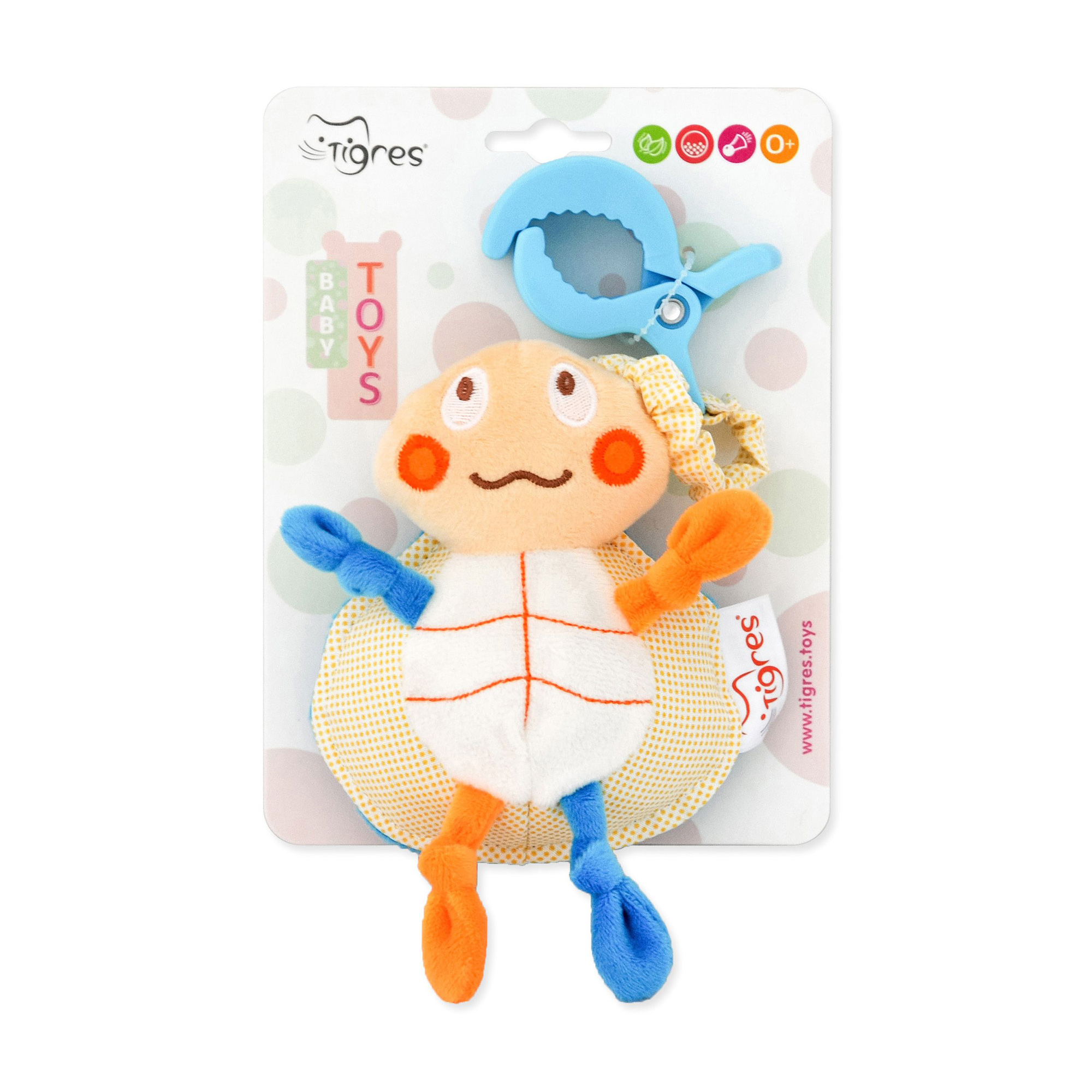 

М'яка іграшка Tigres Веселі малюки, Черепашка, від народження (ІГ-0143)