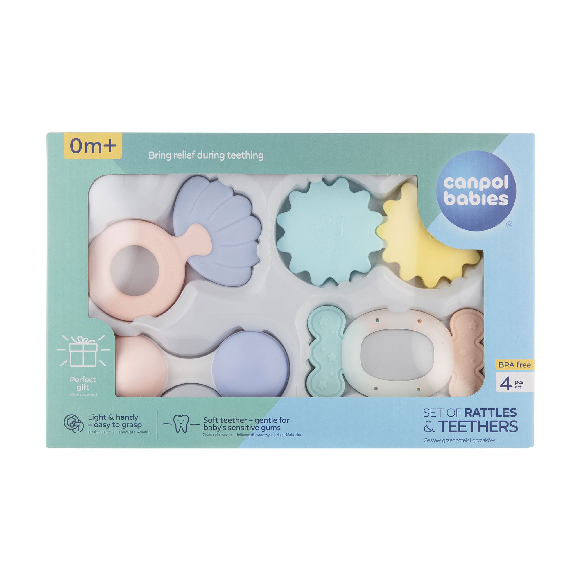 

Набір перших брязкалець Canpol Babies Pastel від народження, 4 шт (79/401)