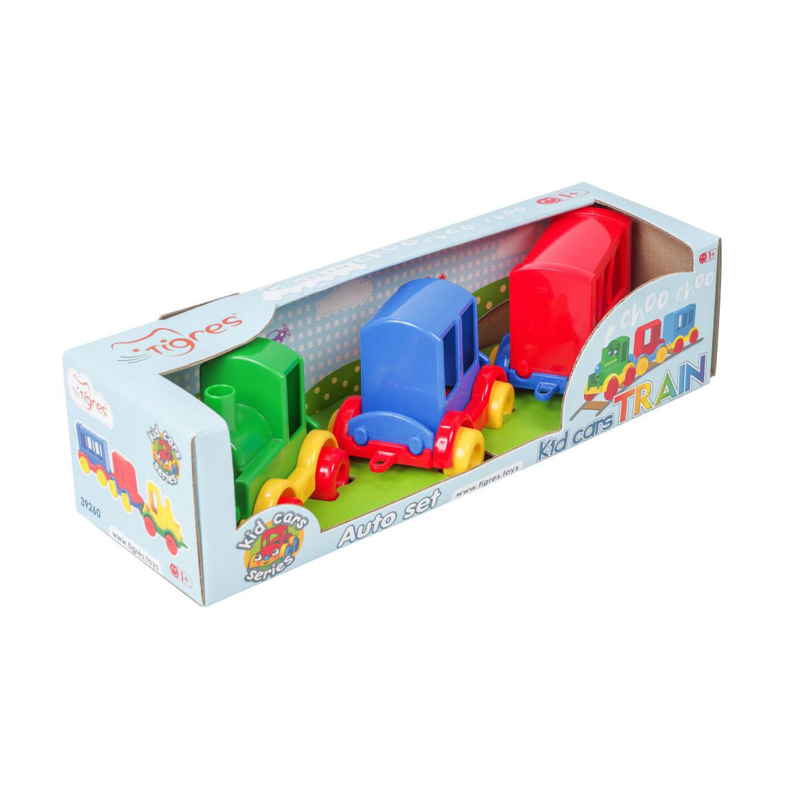 

Дитяча іграшка Tigres Kid Сars Паравозик, від 1 року, 3 елемента (39260)